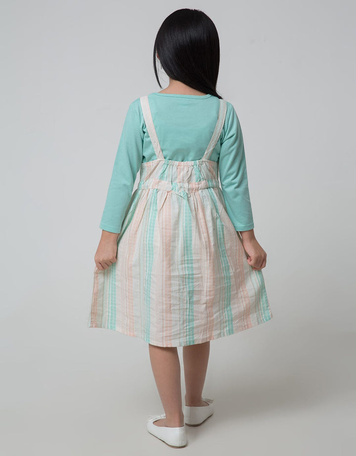 Little M Overall Woven Dress Anak Perempuan