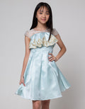 Donita Laces Print Party Dress for Girls