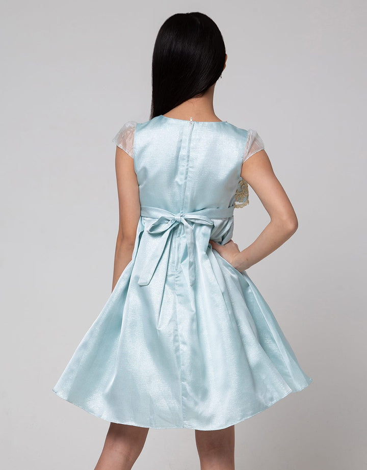 Donita Laces Print Party Dress Anak Perempuan