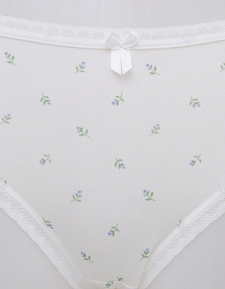 Nevada Midi Briefs Panty Print Autumn Off White