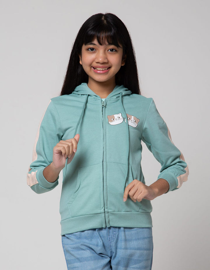 Aero Jacket Hoodie Flocking Cute Cat