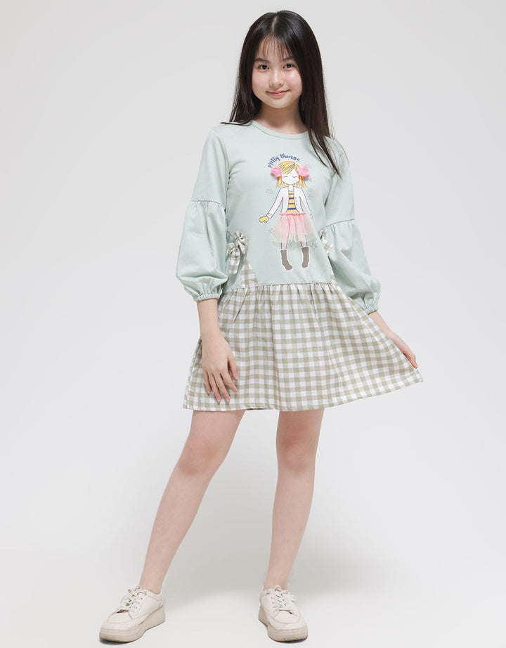 Aero Long Sleeve Midi Dress Nonik Skirt Tile