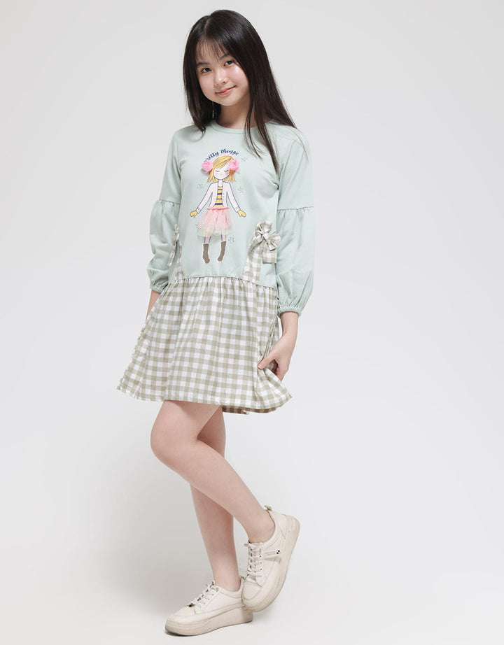 Aero Long Sleeve Midi Dress Nonik Skirt Tile