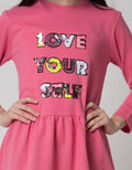Aero Long Sleeve Midi Dress Flip Sequin Wording