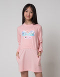 Aero Long Sleeve Midi Dress Flip Sequin Butterfly