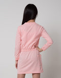 Aero Long Sleeve Midi Dress Flip Sequin Butterfly