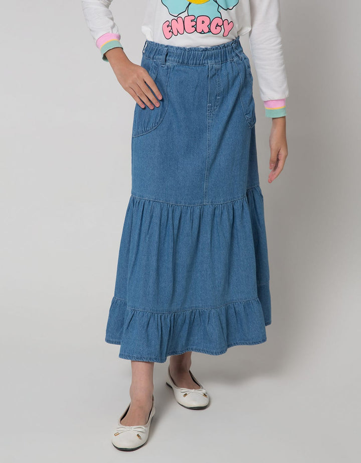 Aero Maxi Skirt Waist Paperbag Wrinkle