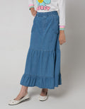 Aero Maxi Skirt Waist Paperbag Wrinkle