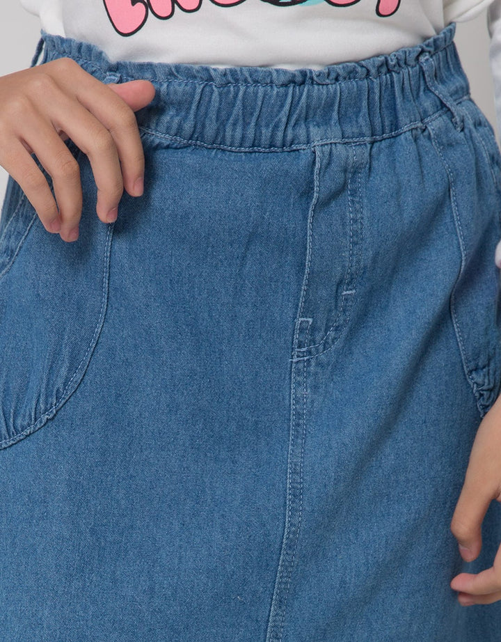 Aero Maxi Skirt Waist Paperbag Wrinkle