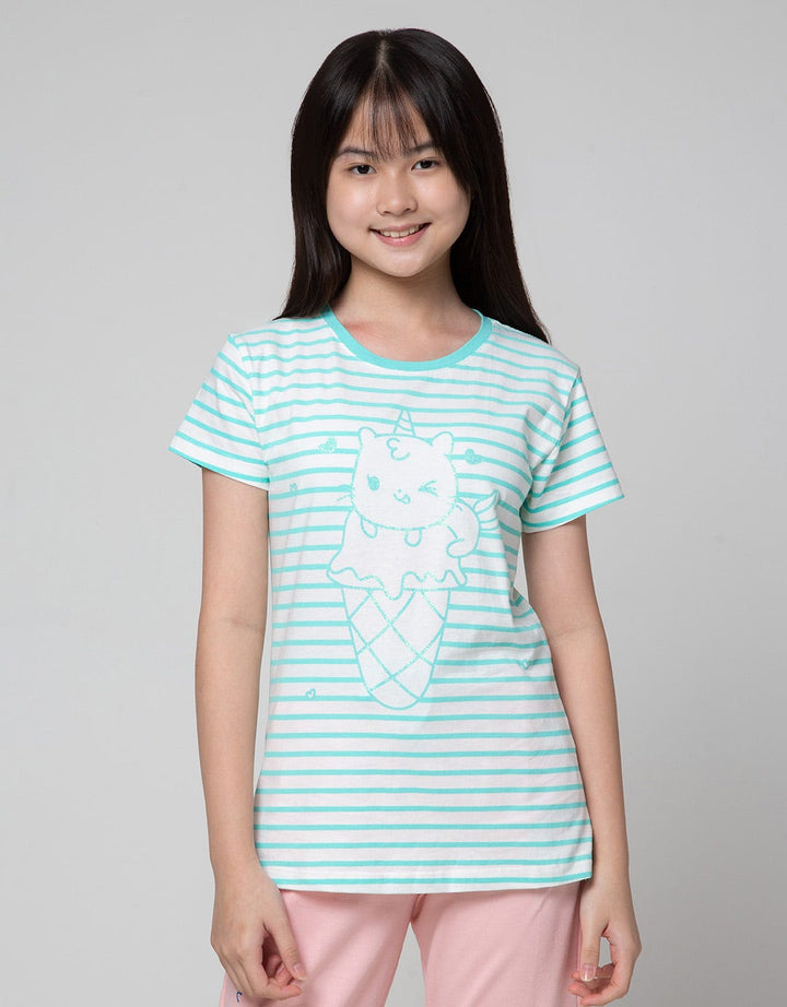Aero Cat Ice Cream Girls T-Shirt