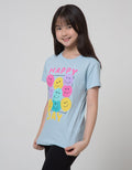 Aero Short Sleeve T-Shirt Print Smile Happy Day