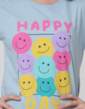 Aero Short Sleeve T-Shirt Print Smile Happy Day