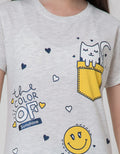 Aero Short Sleeve T-Shirt Smile Kantong Cat