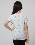 Aero Short Sleeve T-Shirt Print Smile Flower
