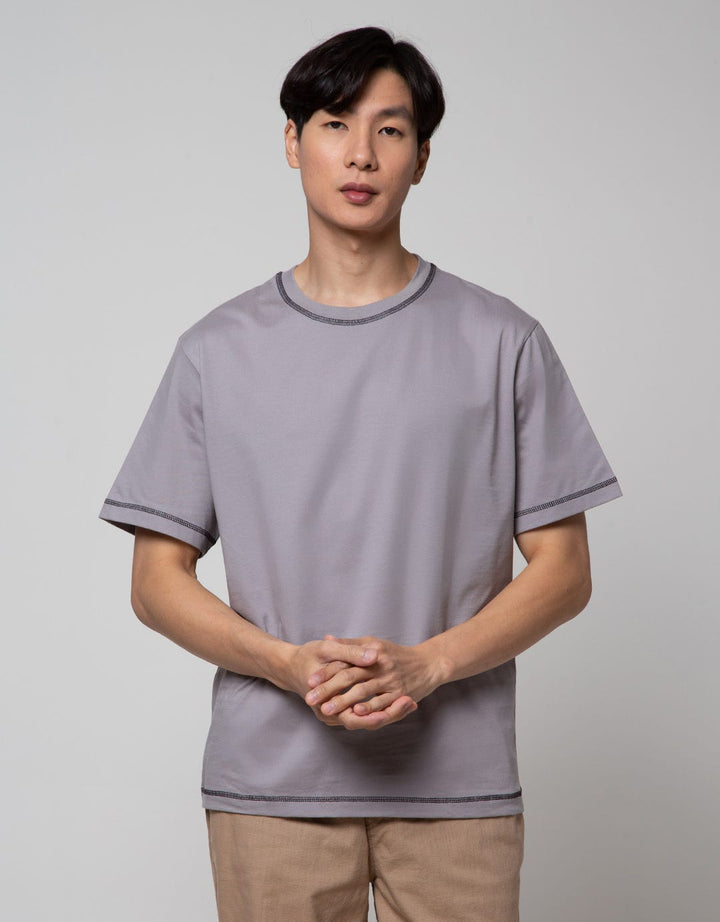 Nevada Contrast Stitch Kaos Pria