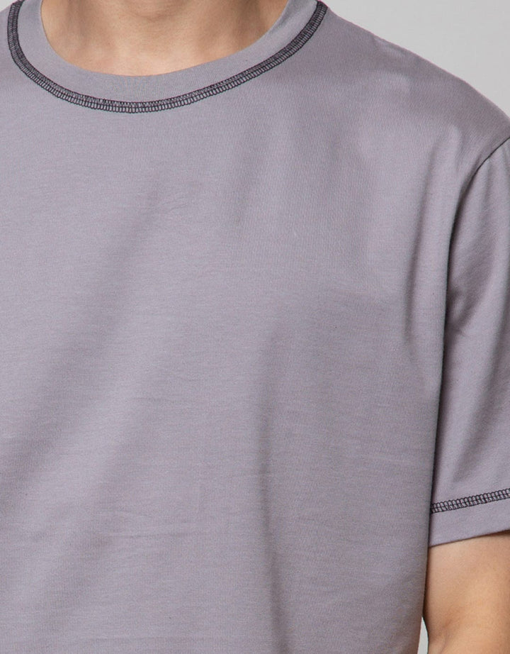 Nevada Contrast Stitch Kaos Pria