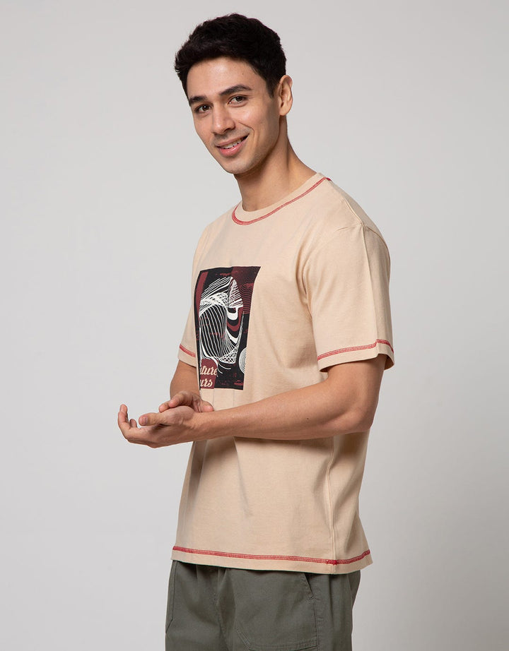 Nevada Short Sleeve T-Shirt Print Contrast Stitch