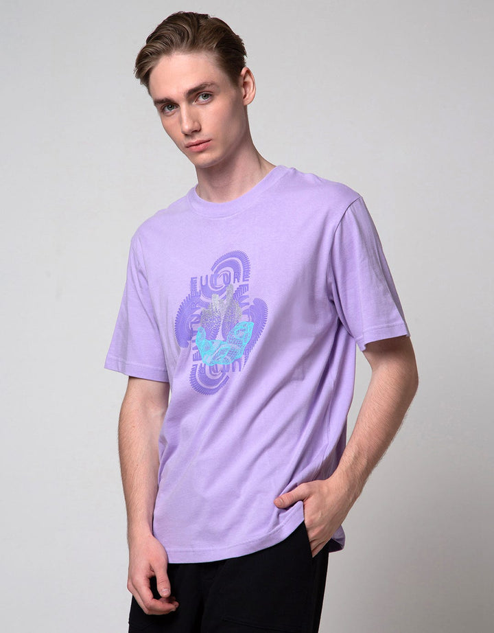 Nevada Short Sleeve T-Shirt Print Silver Metalic