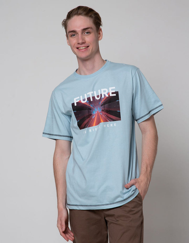 Nevada Short Sleeve T-Shirt Print Future Contrast Stitch