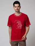 Nevada Contrast Stitch Kaos Kasual Pria