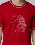 Nevada Contrast Stitch Kaos Kasual Pria