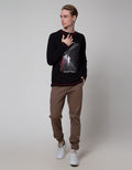 Nevada Long Sleeve T-Shirt Print Contrast Stitch