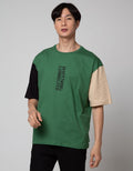Nevada Short Sleeve T-Shirt Print Oversized Different Sleeve Color