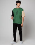 Nevada Short Sleeve T-Shirt Print Oversized Different Sleeve Color