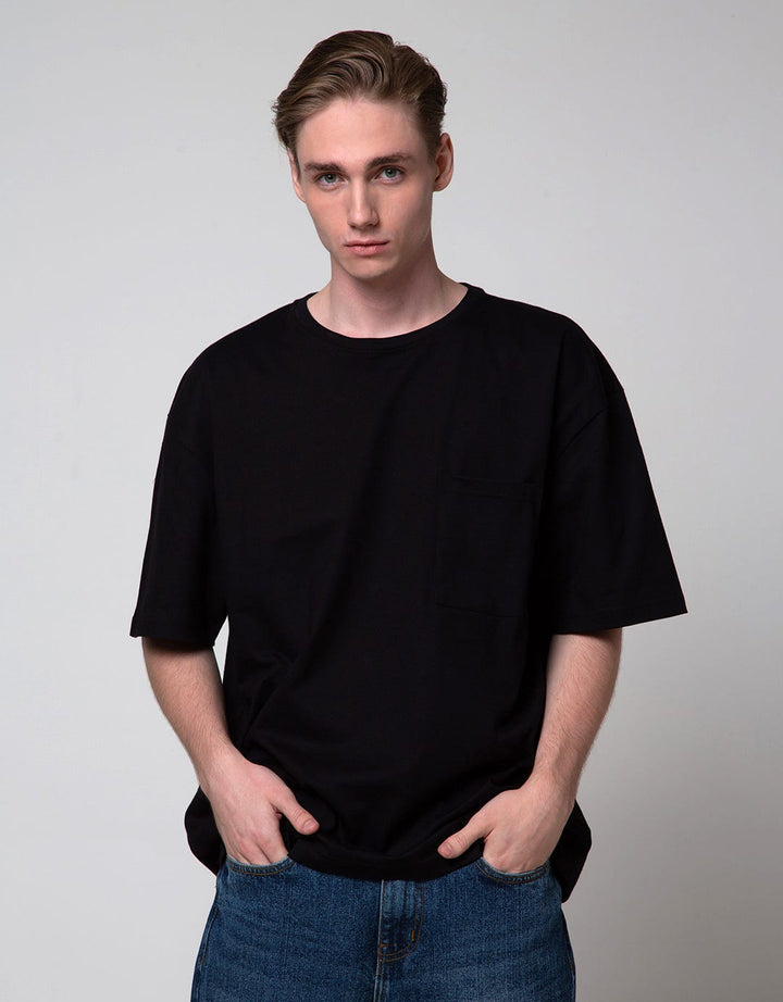 Nevada Short Sleeve T-Shirt Print Pocket Oversized Wider Neck Rib
