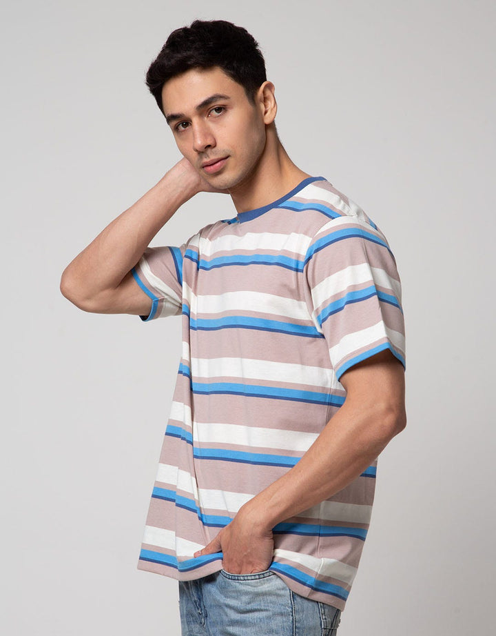 Nevada Vertical Stripe Kaos Pria
