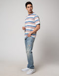 Nevada Vertical Stripe Kaos Pria