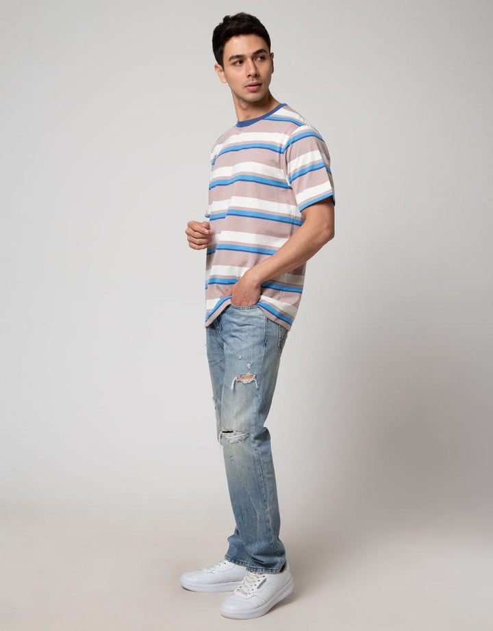 Nevada Vertical Stripe Kaos Pria