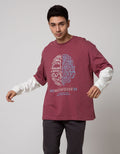 Nevada Long Sleeve T-Shirt Print Mocksleeve Oversized