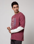 Nevada Long Sleeve T-Shirt Print Mocksleeve Oversized