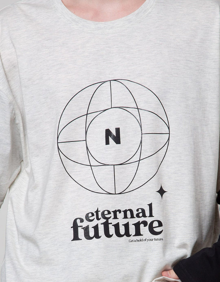 Nevada Long Sleeve T-Shirt Print Mocksleeve Oversized