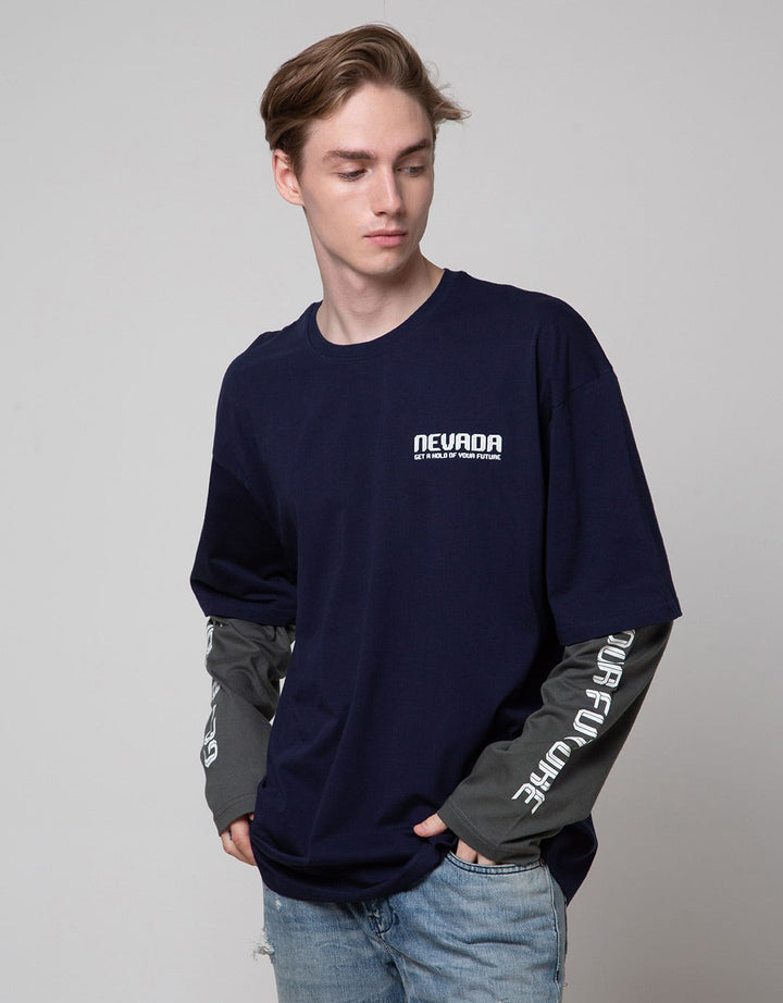 Nevada Long Sleeve T-Shirt Mocksleeve Oversized