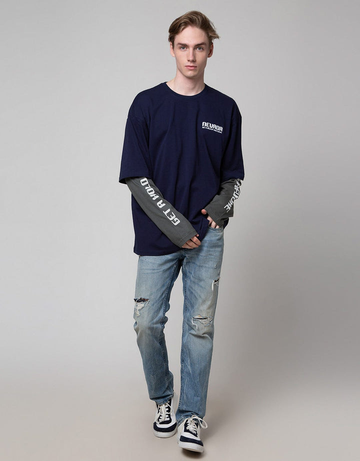 Nevada Long Sleeve T-Shirt Mocksleeve Oversized