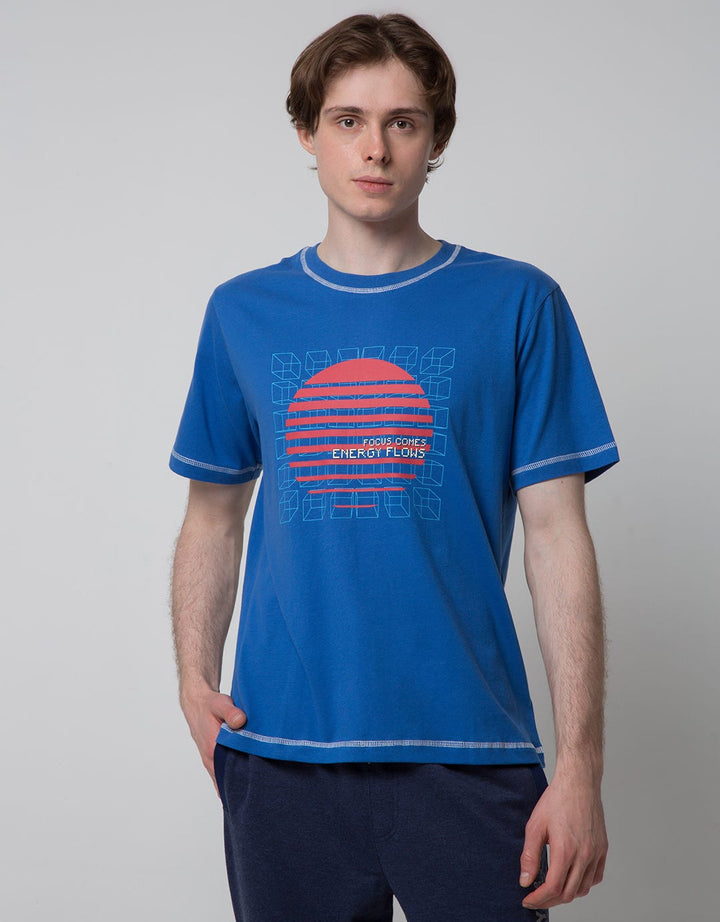 Nevada Short Sleeve T-Shirt Print Contrast Stitch
