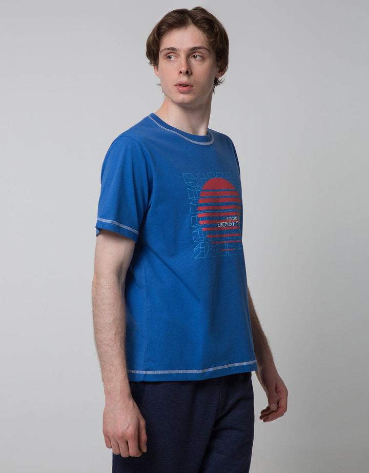 Nevada Short Sleeve T-Shirt Print Contrast Stitch