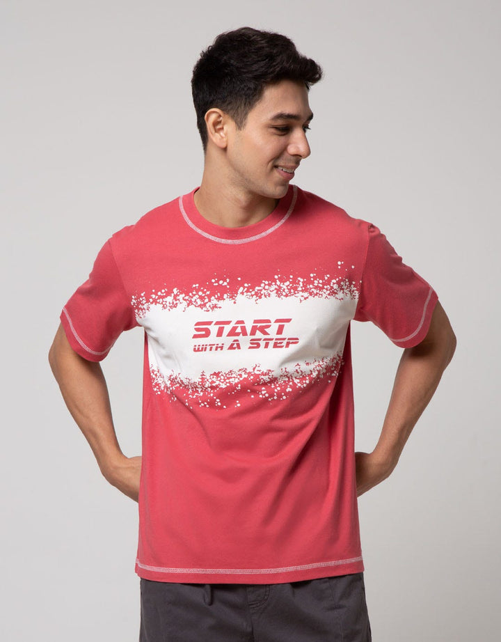Nevada Short Sleeve T-Shirt Print Contrast Stitch