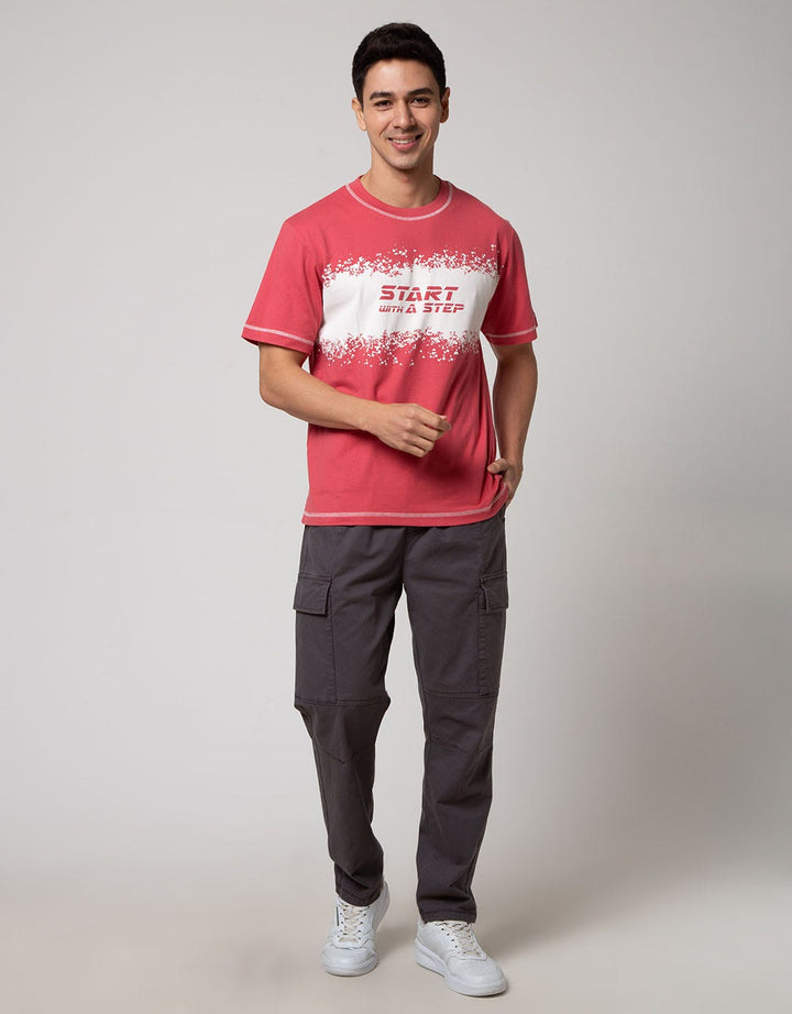 Nevada Short Sleeve T-Shirt Print Contrast Stitch