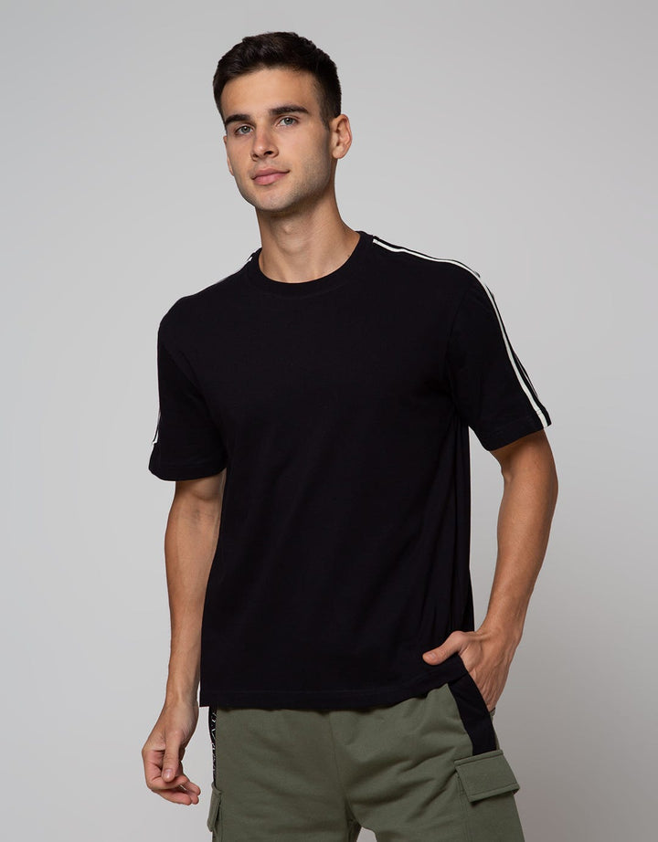 Nevada Short Sleeve T-Shirt Print Flat Knit On Shoulder