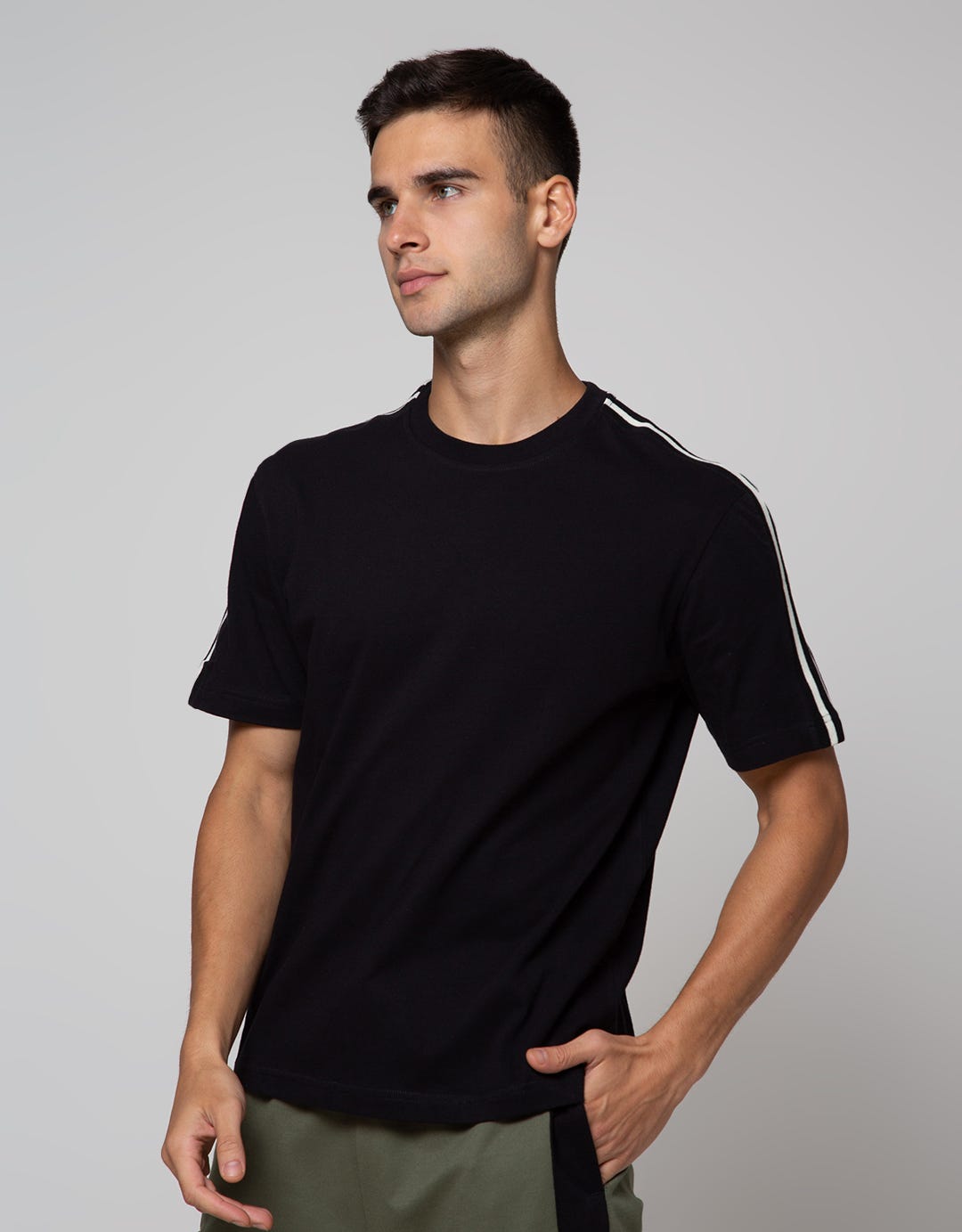 Nevada Short Sleeve T-Shirt Print Flat Knit On Shoulder
