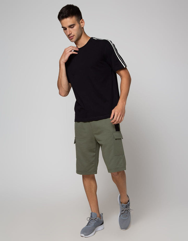 Nevada Short Sleeve T-Shirt Print Flat Knit On Shoulder