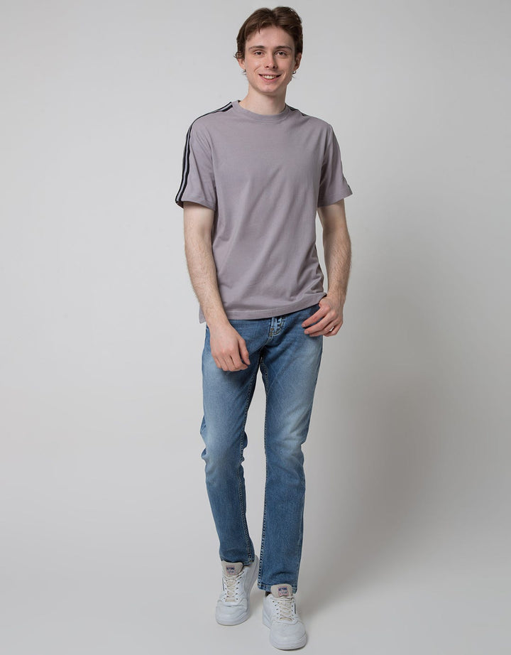 Nevada Short Sleeve T-Shirt Print Flat Knit On Shoulder