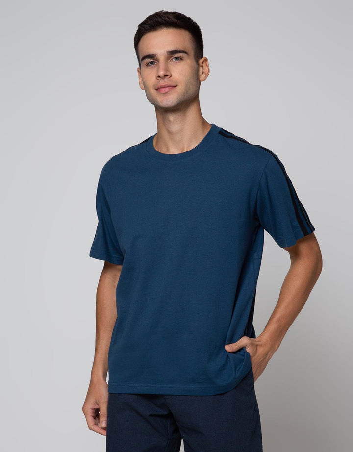 Nevada Short Sleeve T-Shirt Print Flat Knit On Shoulder