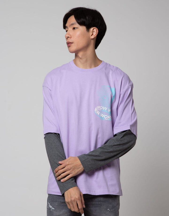 Nevada Mocksleeve Print Men's T-Shirt