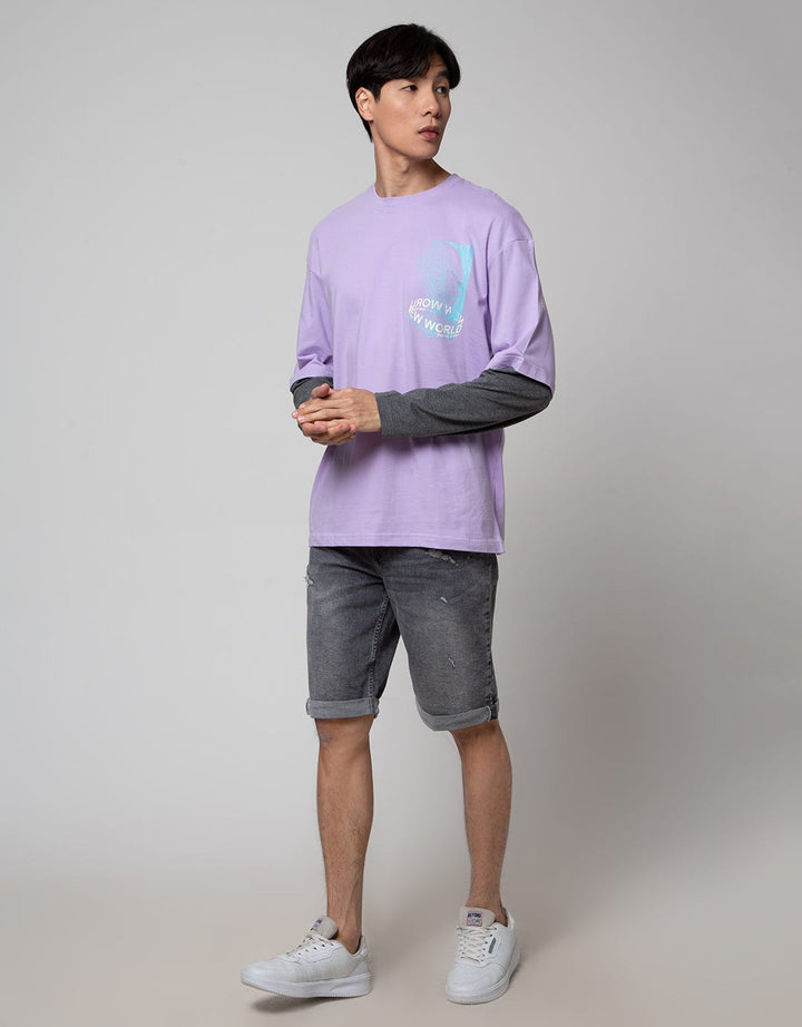 Nevada Mocksleeve Print Men's T-Shirt