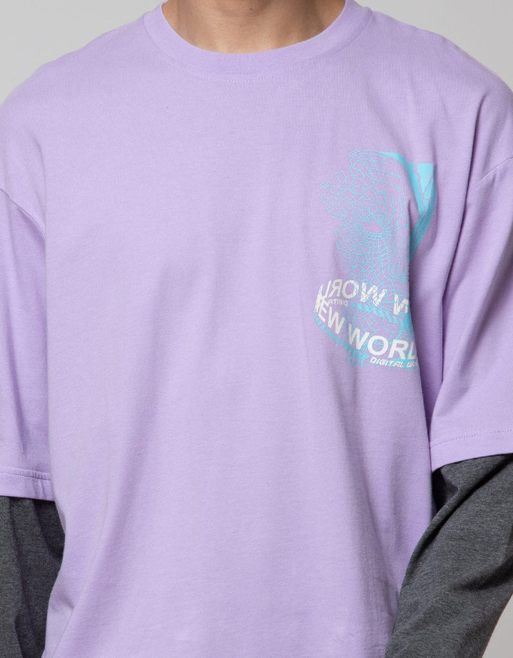 Nevada Mocksleeve Print Men's T-Shirt