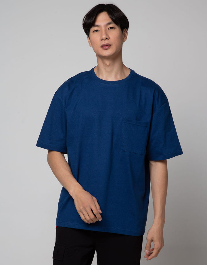 Nevada Short Sleeve T-Shirt Print Pocket Oversized Wider Neck Rib